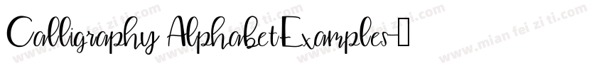 Calligraphy AlphabetExamples字体转换
